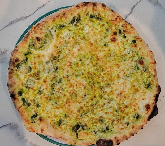 Cheesy Pesto Flat Bread